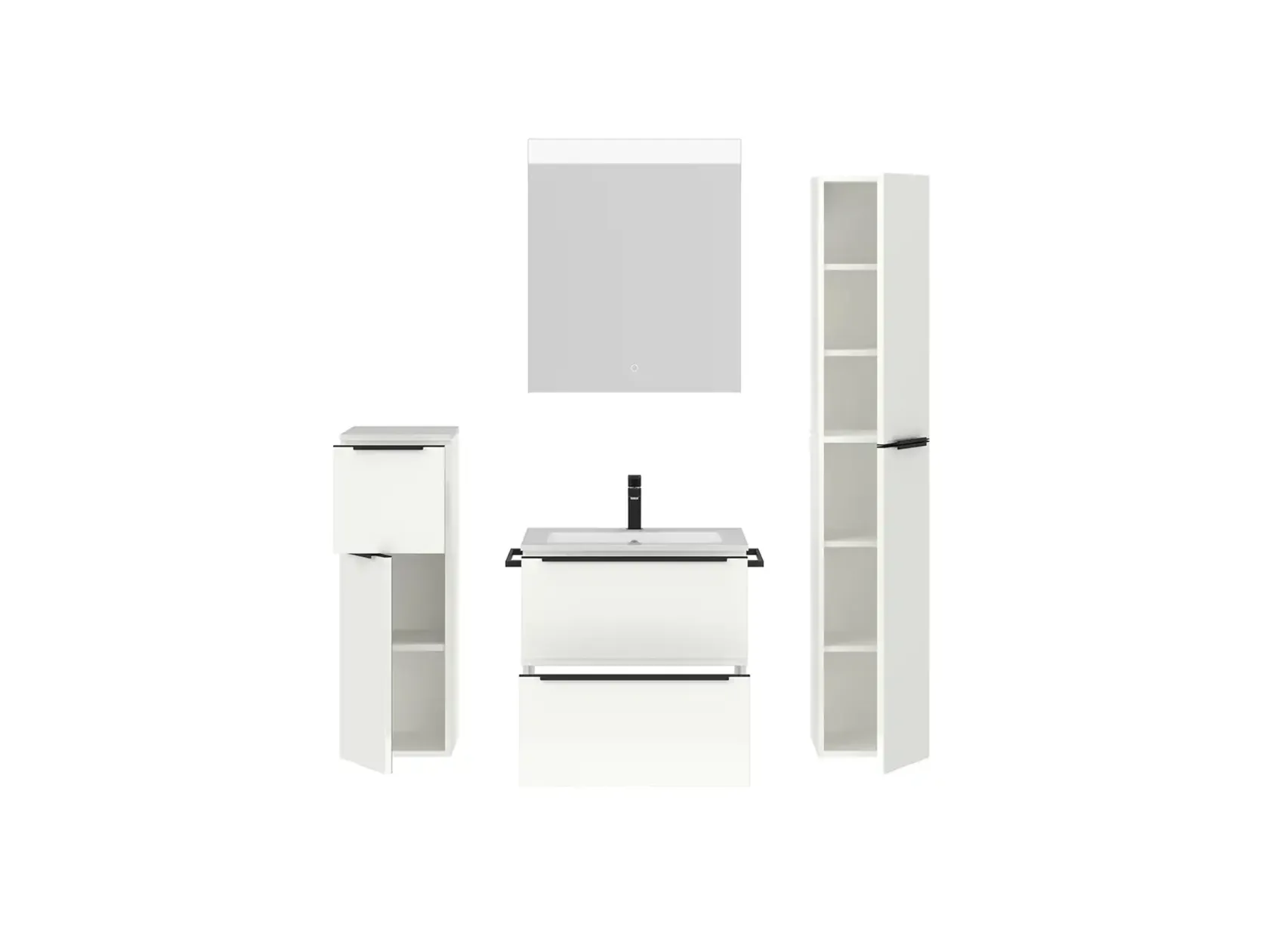 Keo Servantskap med overflatespeil og tilleggs-møbler 2