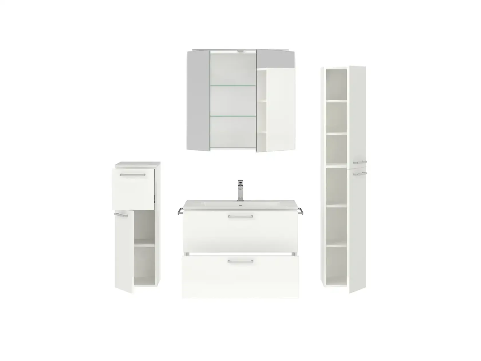 Keo Servantskap med overflatespeil og tilleggs-møbler 2