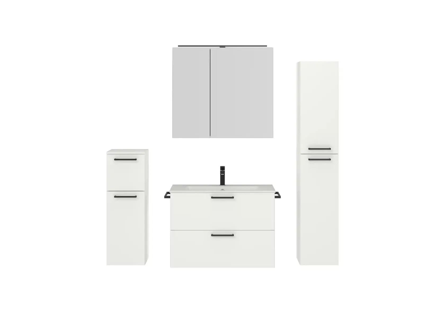 Keo Servantskap med overflatespeil og tilleggs-møbler 1