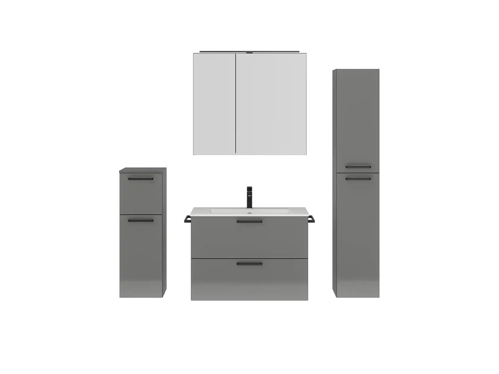 Keo Servantskap med overflatespeil og tilleggs-møbler 1