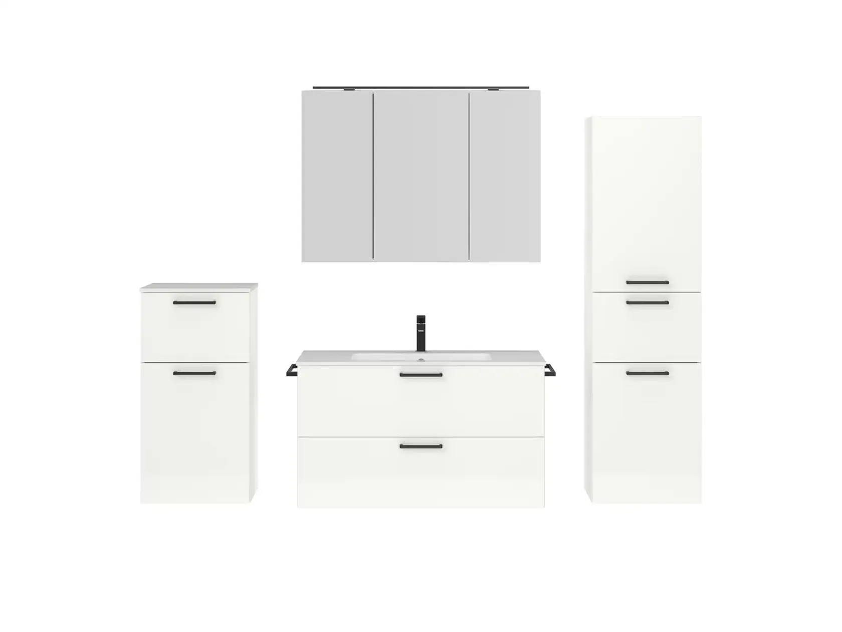 Keo Servantskap med overflatespeil og tilleggs-møbler 1