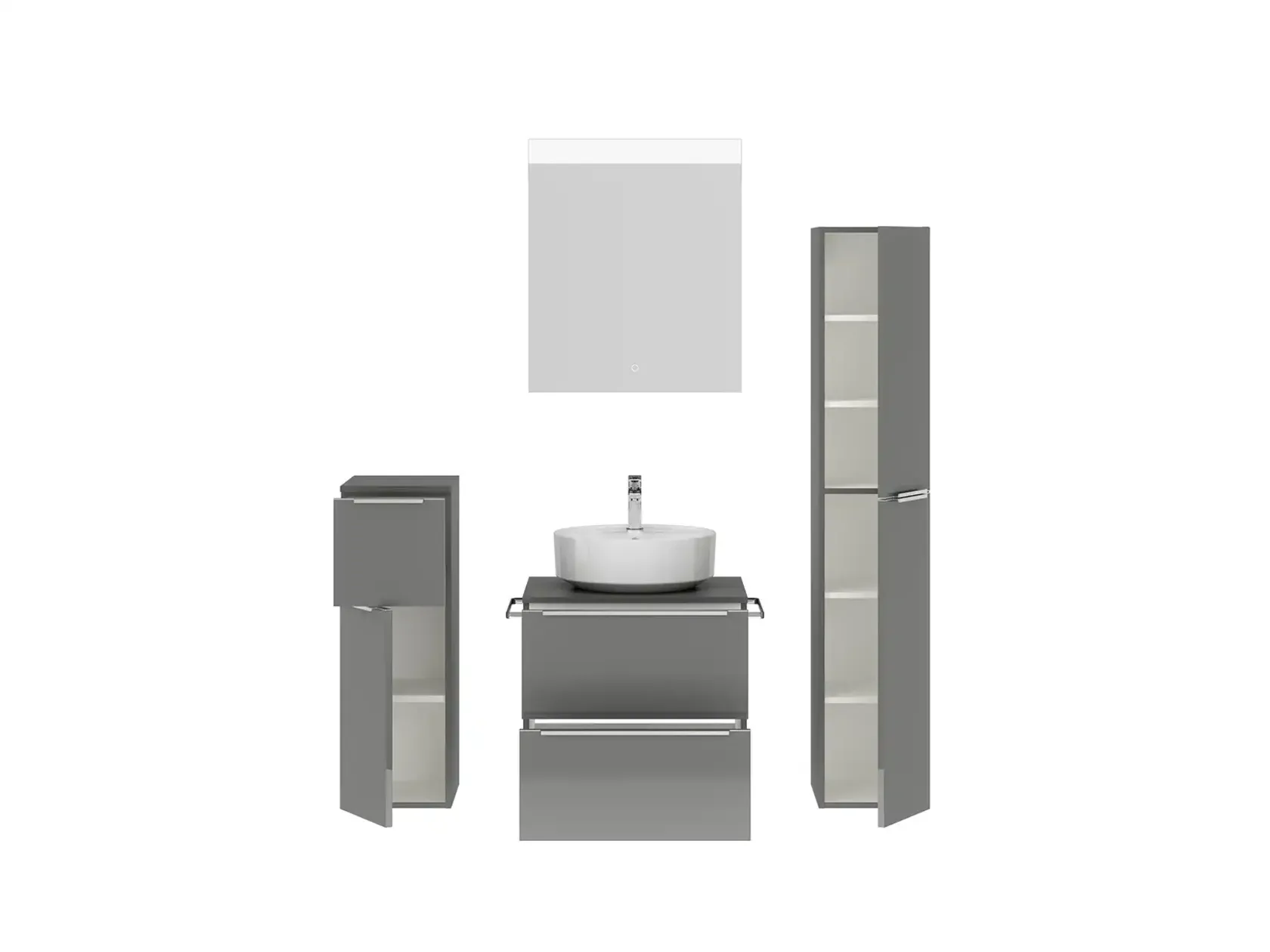 Keo Servantskap med overflatespeil og tilleggs-møbler 2