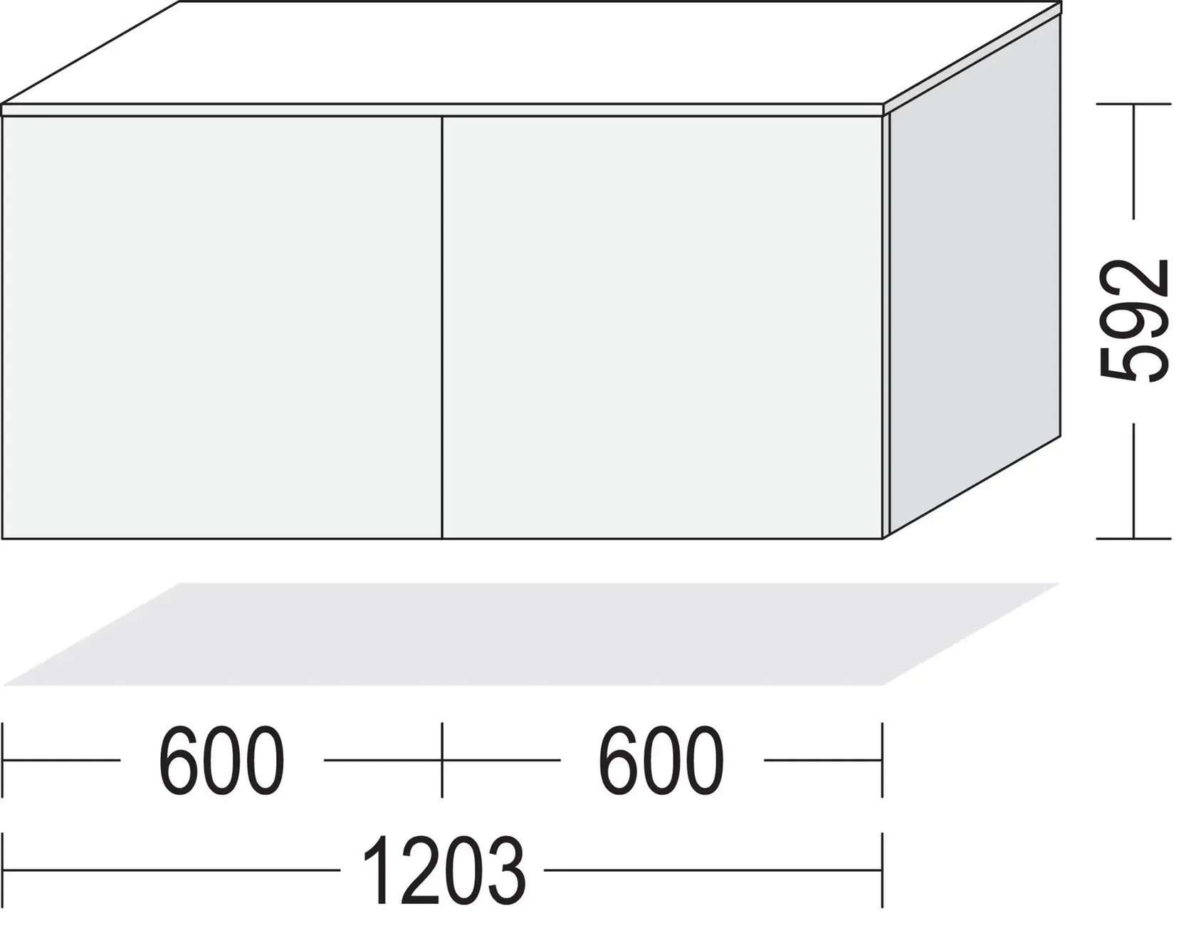 Keo Lavbord Alpin hvit 120 cm 1