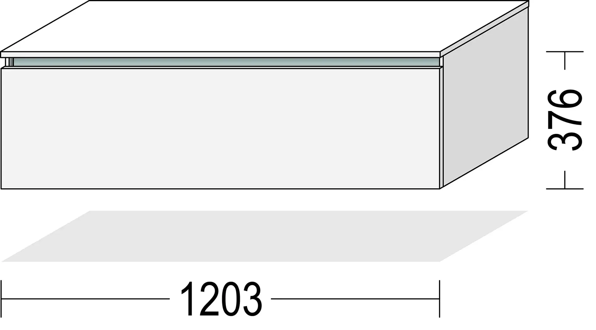 Keo Lavbord Alpin hvit 120 cm 1