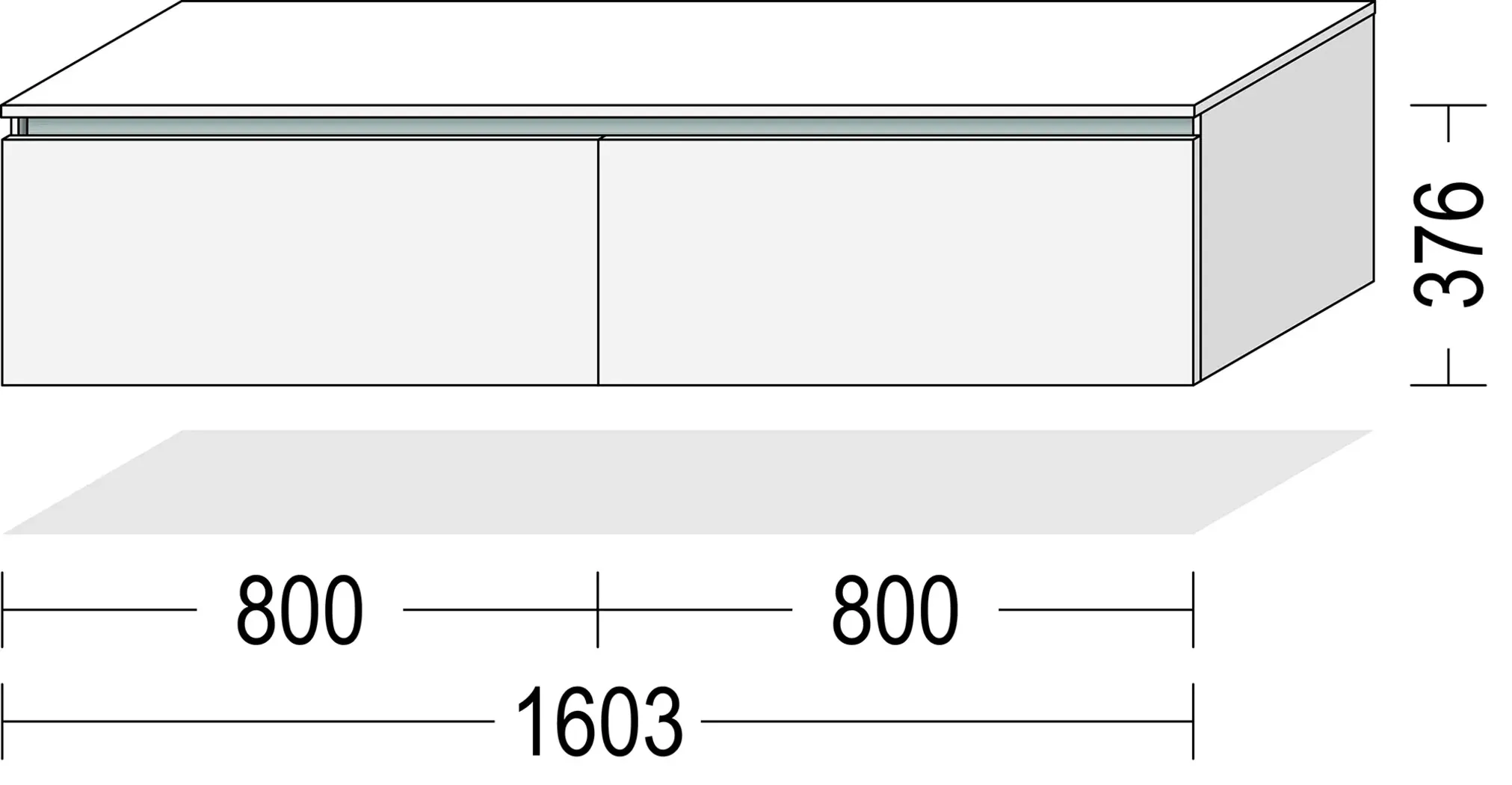 Keo Lavbord Alpin hvit 160 cm 1