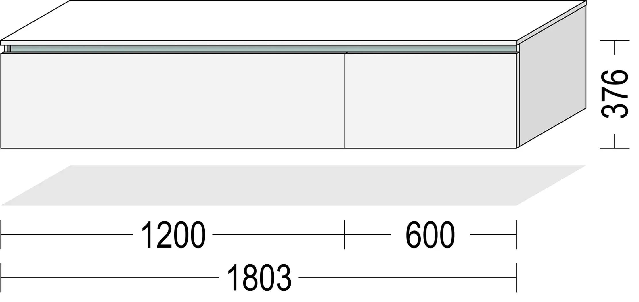 Keo Lavbord Alpin hvit 180 cm 1