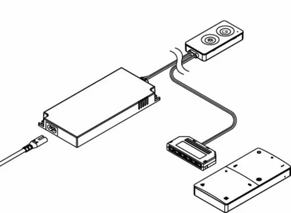 Keo LED startsett med fjernkontroll, består av: LSET-SMART36-FB 0