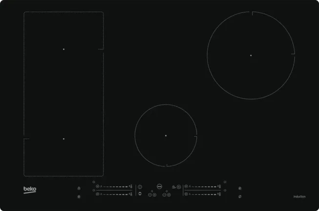 Keo BEKO Ceramic glass induction hot plate HII84542IFT, independent, Frameless HII84542IFT 0