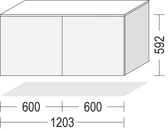 Keo Lavbord Alpin hvit 120 cm 1