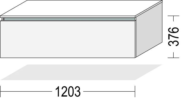 Keo Lavbord Alpin hvit 120 cm 1