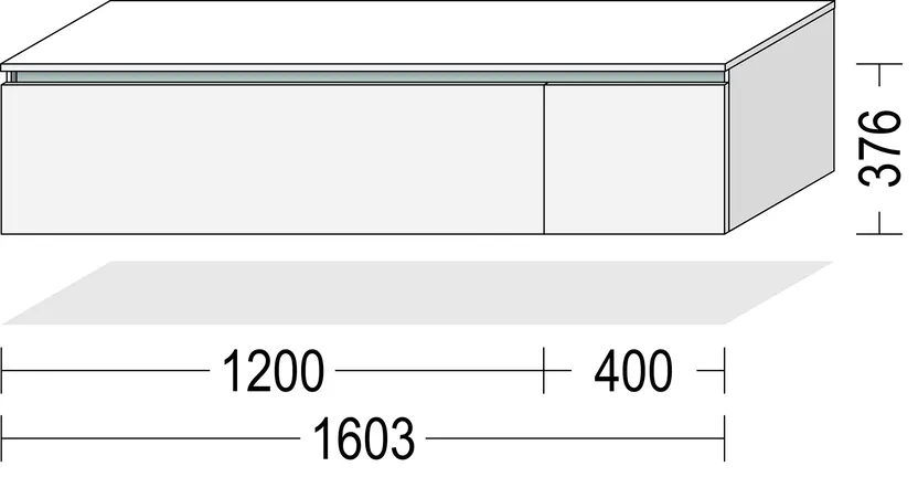Keo Lavbord Alpin hvit 160 cm 1