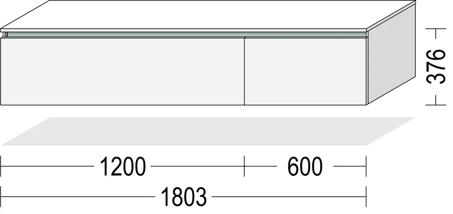 Keo Lavbord Alpin hvit 180 cm 1