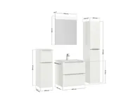 Keo Servantskap med overflatespeil og tilleggs-møbler 4