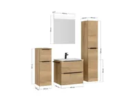 Keo Servantskap med overflatespeil og tilleggs-møbler 3