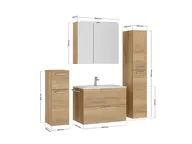 Keo Servantskap med overflatespeil og tilleggs-møbler 2