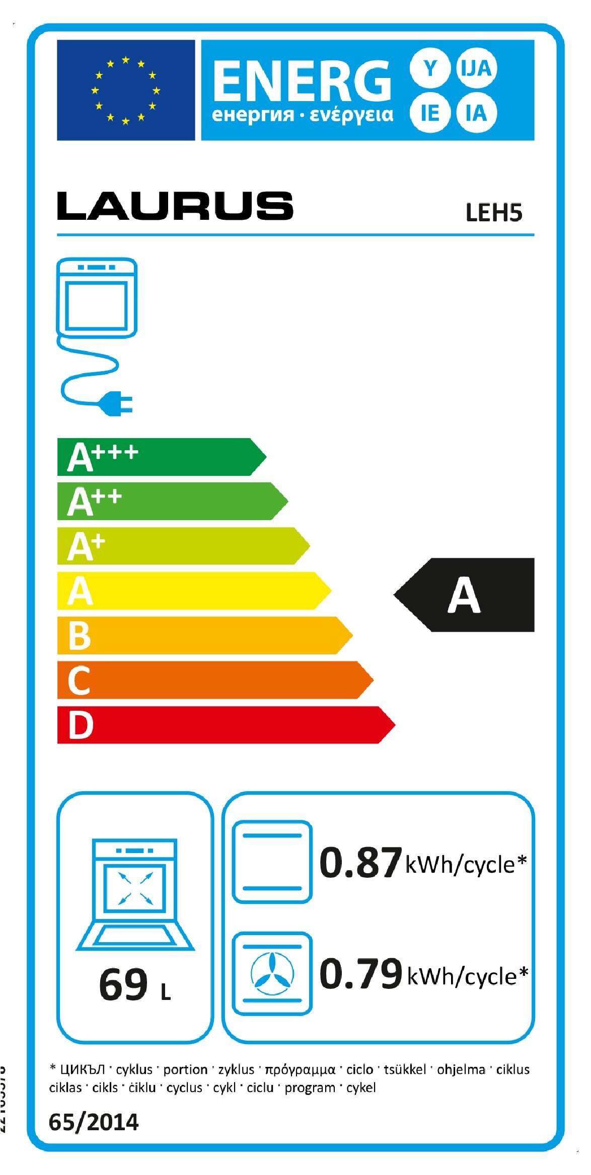 Laurus LEH5 Energimerke