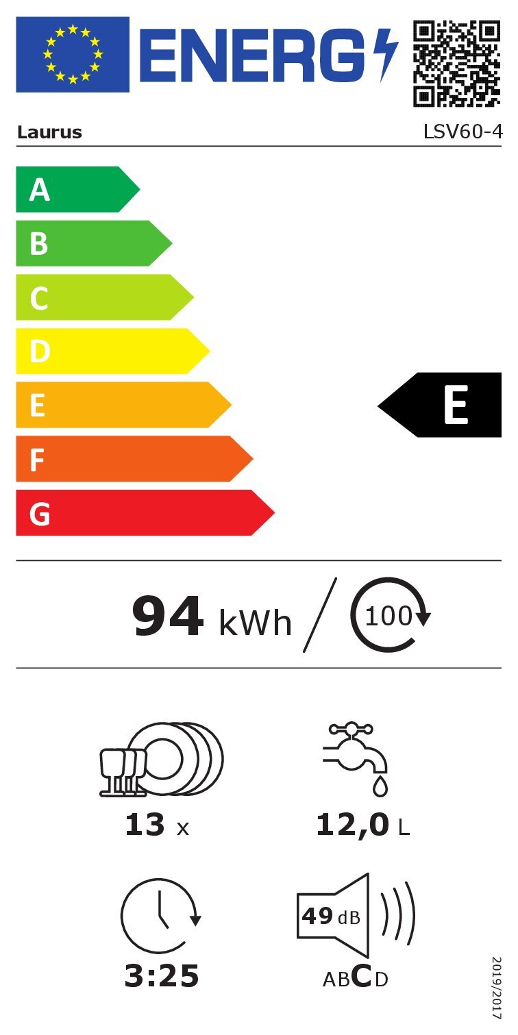 Laurus LSV60-4 Energimerke