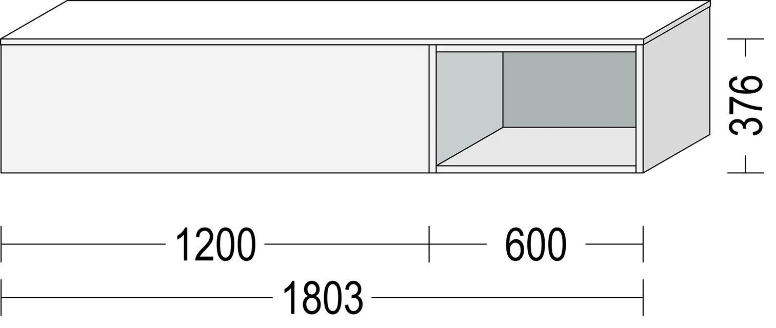Keo Vegghylle Satin grå 180 cm 1